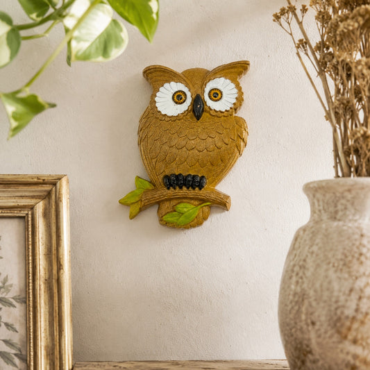 Vintage 1970s Burwood Owl Miniature Wall Decor 2718-2