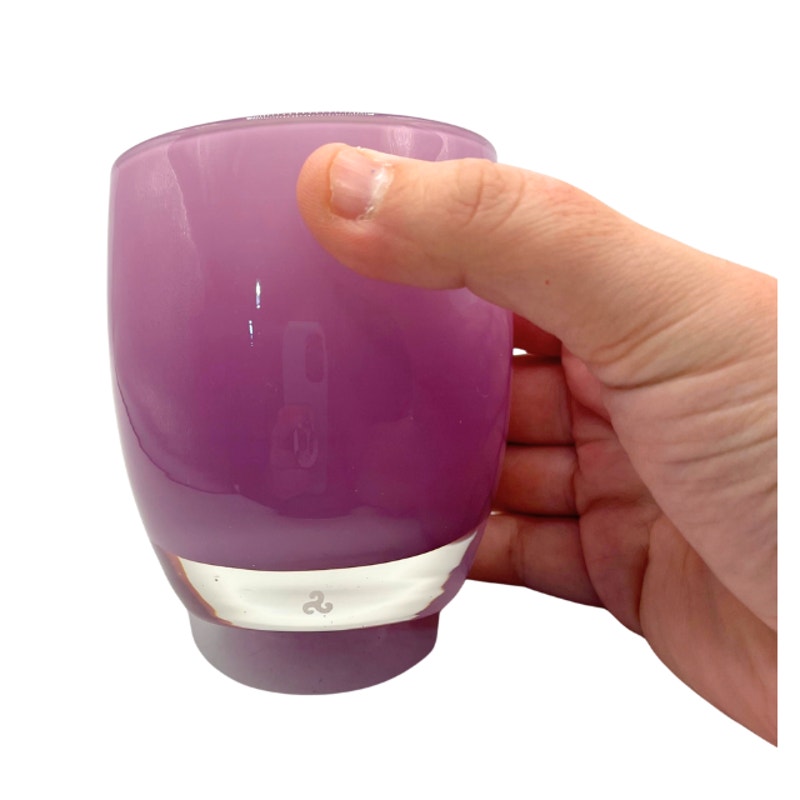 Glassybaby Handblown Glass Votive Candle Holder Pink Lavender Purple