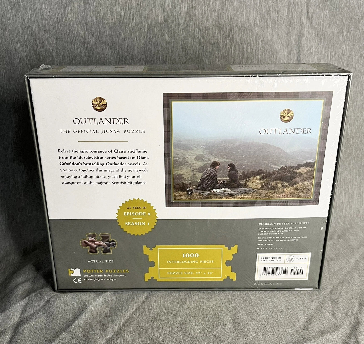 OUTLANDER The Official Jigsaw Puzzle 1000 Pieces New in Box 27" by 20"